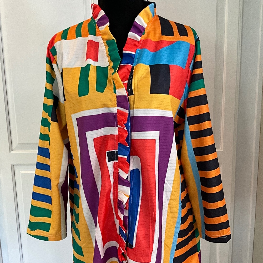 Multi Colored 3/4 Sleeves